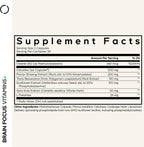Codeage Brain Focus Vitamins+ - Nootrópico con Citicolina Cognizin, Panax Ginseng, Resveratrol, Gotu Kola, Vitamina B12 - 60 Cápsulas