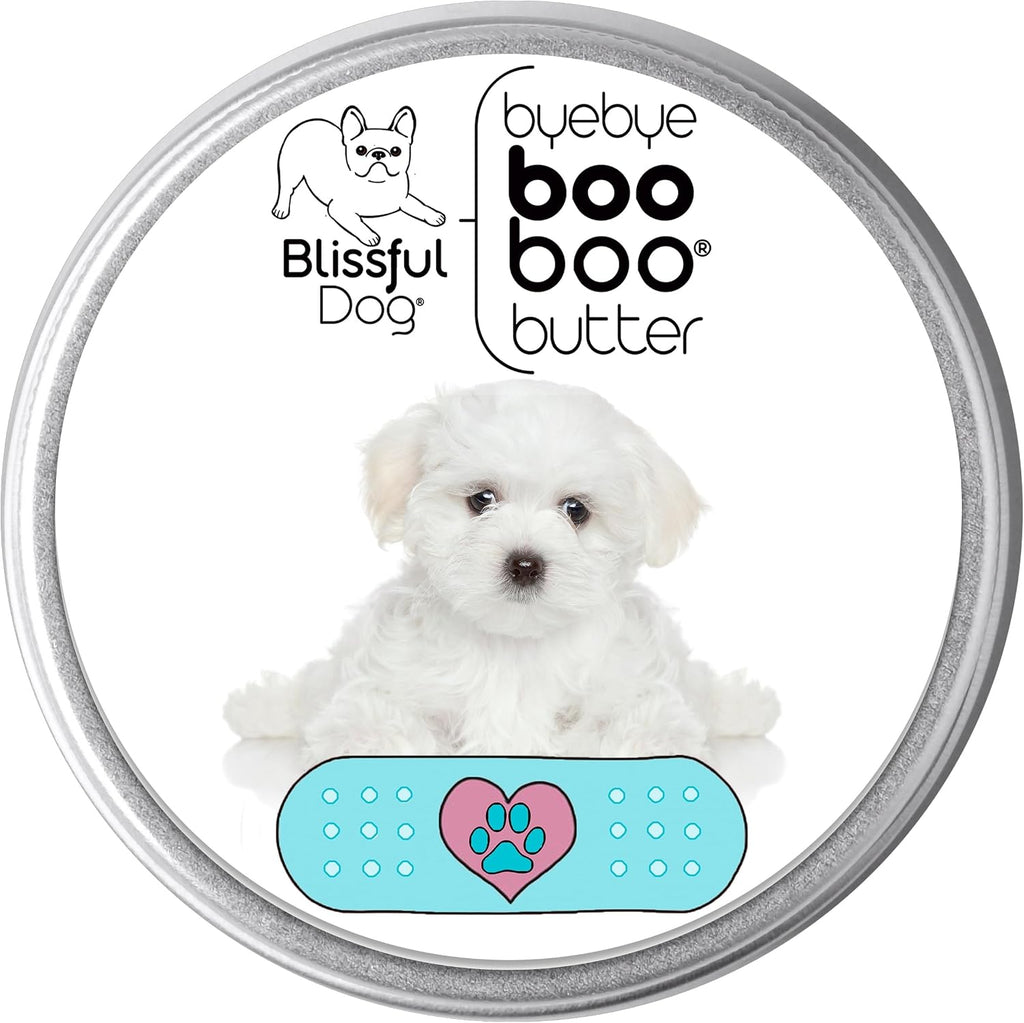 The Blissful Dog lata de 4 oz de Booboo Butter para Maltés