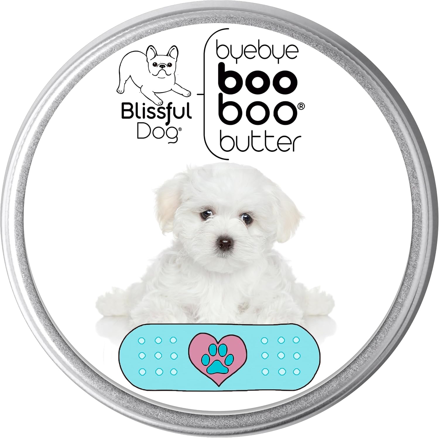 The Blissful Dog lata de 4 oz de Booboo Butter para Maltés