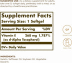 Solgar Vitamin E 268 mg (400 IU) Natural d-Alpha Tocopherol - 100 Softgels