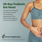Master Supplements Probiotic Gut Reset 30 Días - Incluye Theralac, TruBifido y TruFlora