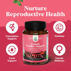 Suplemento de Fertilidad Femenina con Vitaminas Prenatales - 180 Cápsulas