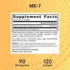 Jarrow Formulas MK-7 90 mcg – Vitamina K2 (Menaquinona-7) – 120 Cápsulas blandas