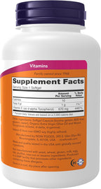 NOW Foods Vitamina E 1.000 UI con Tocoferoles Mixtos - 100 Cápsulas Blandas