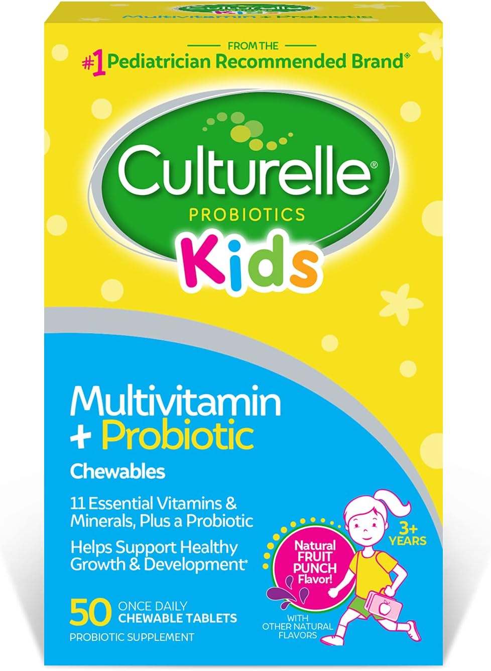 Culturelle Kids Complete Multivitamínico + Probiótico para Niños (90 comprimidos)