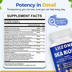 LIIZONE Cápsulas de Sea Moss Complejo con Ashwagandha, Turmeric y Vitamina C - Aceite de Semilla Negra para Apoyo Inmunitario, Articulaciones y Salud Digestiva - 60 Cápsulas