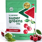 Rewind Best Tasting Super Greens Powder - Sabor Melocotón - 40+ Superalimentos con Vitaminas y Minerales