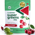 Rewind Super Greens Powder – Mejor Sabor con 40+ Superfoods, Sabor Cereza