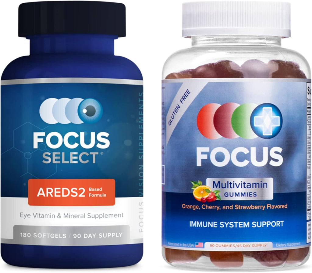Focus Select AREDS2 – Complemento Ocular Multivitamínico y Mineral, 180 Cápsulas Blandas