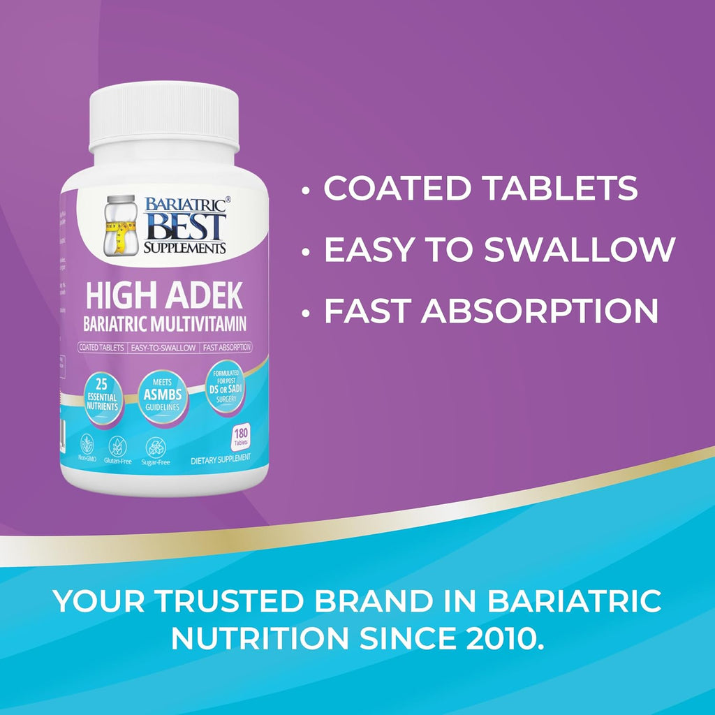 Bariatric Best High ADEK Multivitamínico - 180 Comprimidos (3 Meses)