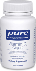 Pure Encapsulations Vitamina D3 Vegana | Salud Ósea, Cardiovascular e Inmune* | 120 Cápsulas