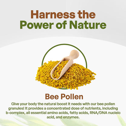 Go Nutra Gránulos de Polen de Abeja Puro - Superalimento Natural (454 g) – Image 3