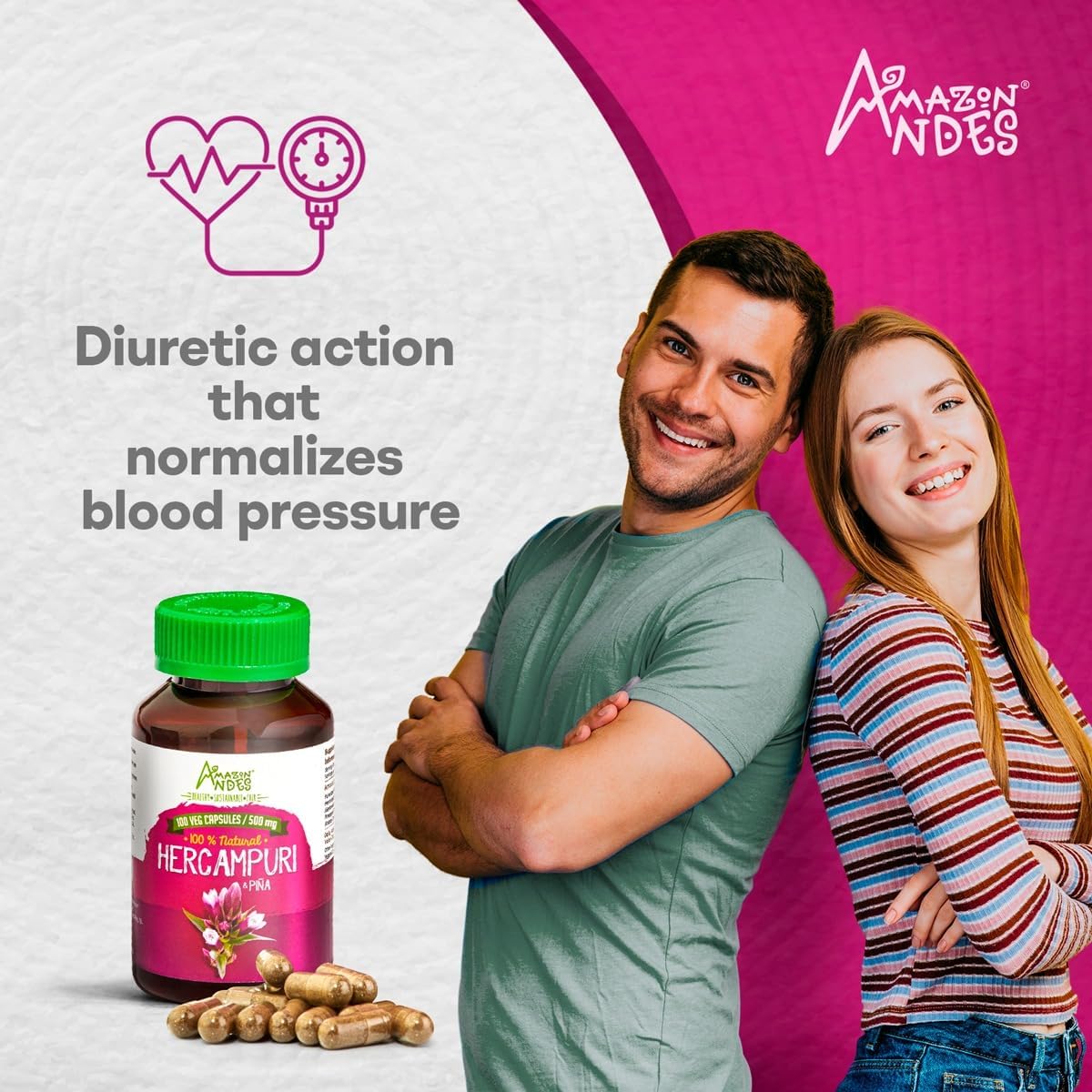 Hercampuri Cápsulas 1500mg | Suplemento Vegano de Origen Peruano