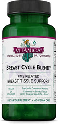 Vitanica Breast Cycle Blend - Breast Support Supplement with Chaste Tree and Vitamin E - 60 Vegan Capsules