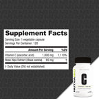 NutraBio Vitamina C con Rosa Mosqueta - 1000 mg por Cápsula, 120 Cápsulas