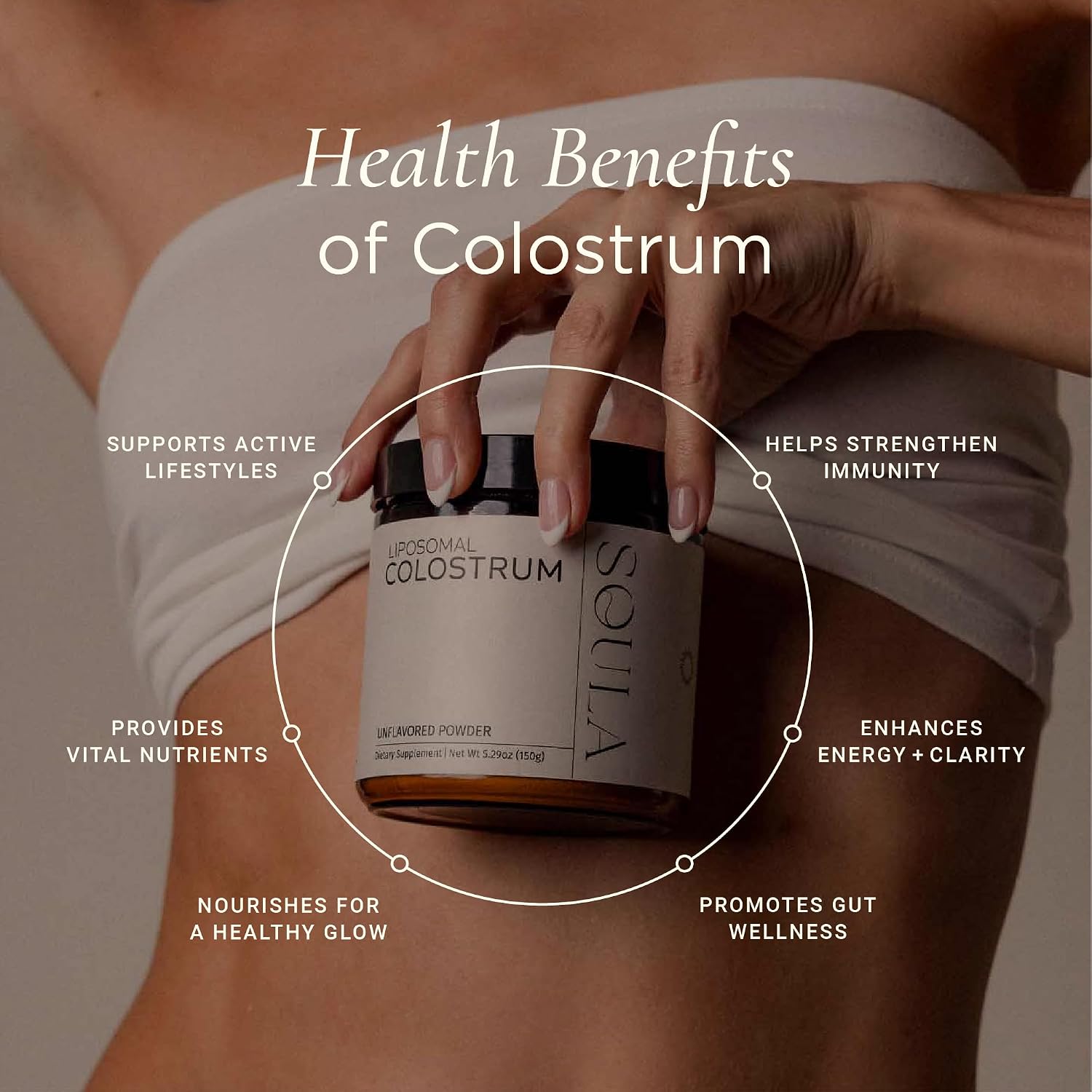 SOULA Calostro Liposomal en Polvo – Primer Ordeño – 60 Dosis