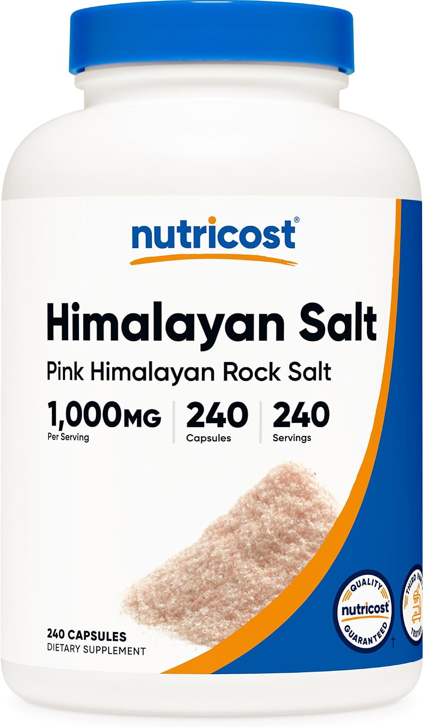 Nutricost Cápsulas de Sal Rosa del Himalaya 1000 mg, 240 Cápsulas
