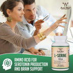 L-Serine 2,000 mg por ración - 180 cápsulas - Double Wood Supplements