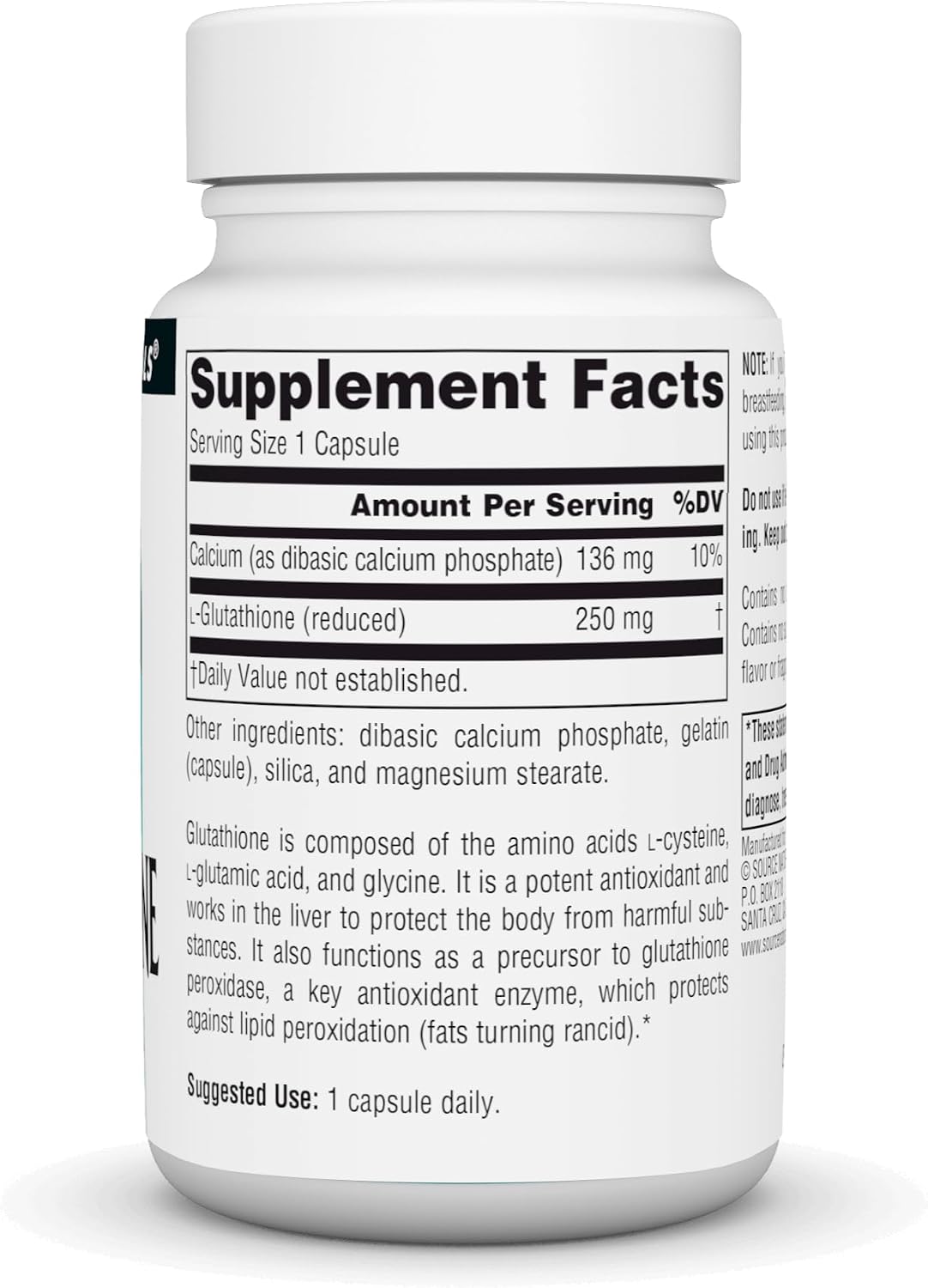 Source Naturals Glutatión 250 mg - 30 Cápsulas
