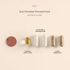 Perelel Pack Prenatal Segundo Trimestre - Multivitamínico con Magnesio, Omega 3, Hierro y Calcio, 30 Sobres Diarios