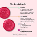 OLLY Undeniable Beauty Gummies - Biotina, Vitamina C y Queratina - 60 Gominolas