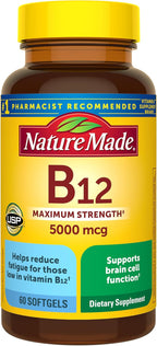 Nature Made Vitamina B12 5000 mcg, 60 Softgels