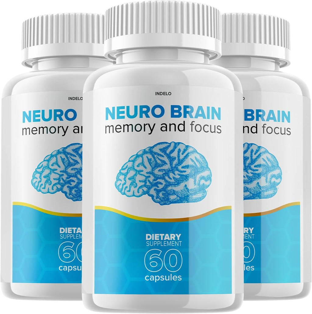 (3 Pack) Neuro Brain - Suplemento para la Memoria y el Enfoque Cognitivo, 60 Cápsulas