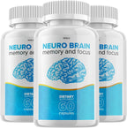 (3 Pack) Neuro Brain - Suplemento para la Memoria y el Enfoque Cognitivo, 60 Cápsulas
