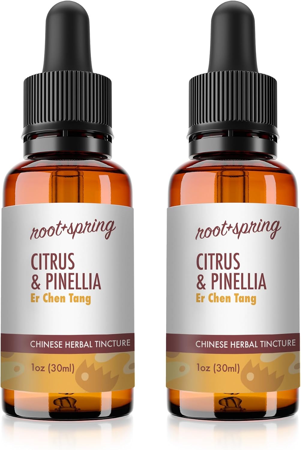 root + spring Citrus & Pinellia (Er Chen Tang) Tintura Herbal - Extracto Líquido - Complemento Natural de Hierbas TCM 1 oz (Pack de 4)