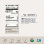 Infinity-C Cápsulas de Vitamina C Orgánica – 1000 mg de Acerola, Camu Camu y Amla con Jengibre, Astrágalo y Shilajit (30 dosis)