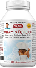 ANDREW LESSMAN Vitamina D3 10.000 IU 180 Cápsulas