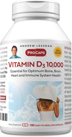 ANDREW LESSMAN Vitamina D3 10.000 IU 180 Cápsulas