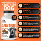 LotsOfLove Daily Multi Dog Chews - Multivitamínico masticable para perros (60 unidades)