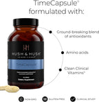 Hush & Hush Multivitamínico de Belleza para Mujeres – Colágeno Marino, Ácido Hialurónico, Vitamina C y B12 – 60 Comprimidos