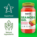 Max Fit Gel de Sea Moss Orgánico Wildcrafted - 92 Vitaminas y Minerales