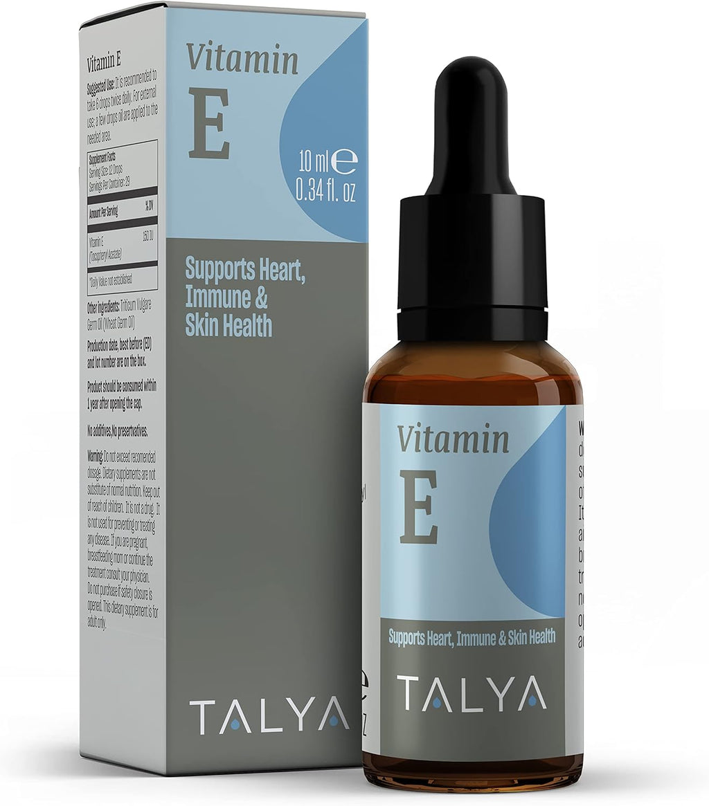 TALYA Vitamina E Líquida 10 ml | Gotas | Complemento Alimenticio | Sin OGM, Vegano