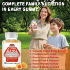 GKOKG Vitamina D3 K2 Gominolas Veganas - 1000 UI D3 + 200 mcg MK7 - Apoyo para Huesos, Corazón, Músculos e Inmunidad - 60 Gominolas Sabor Naranja