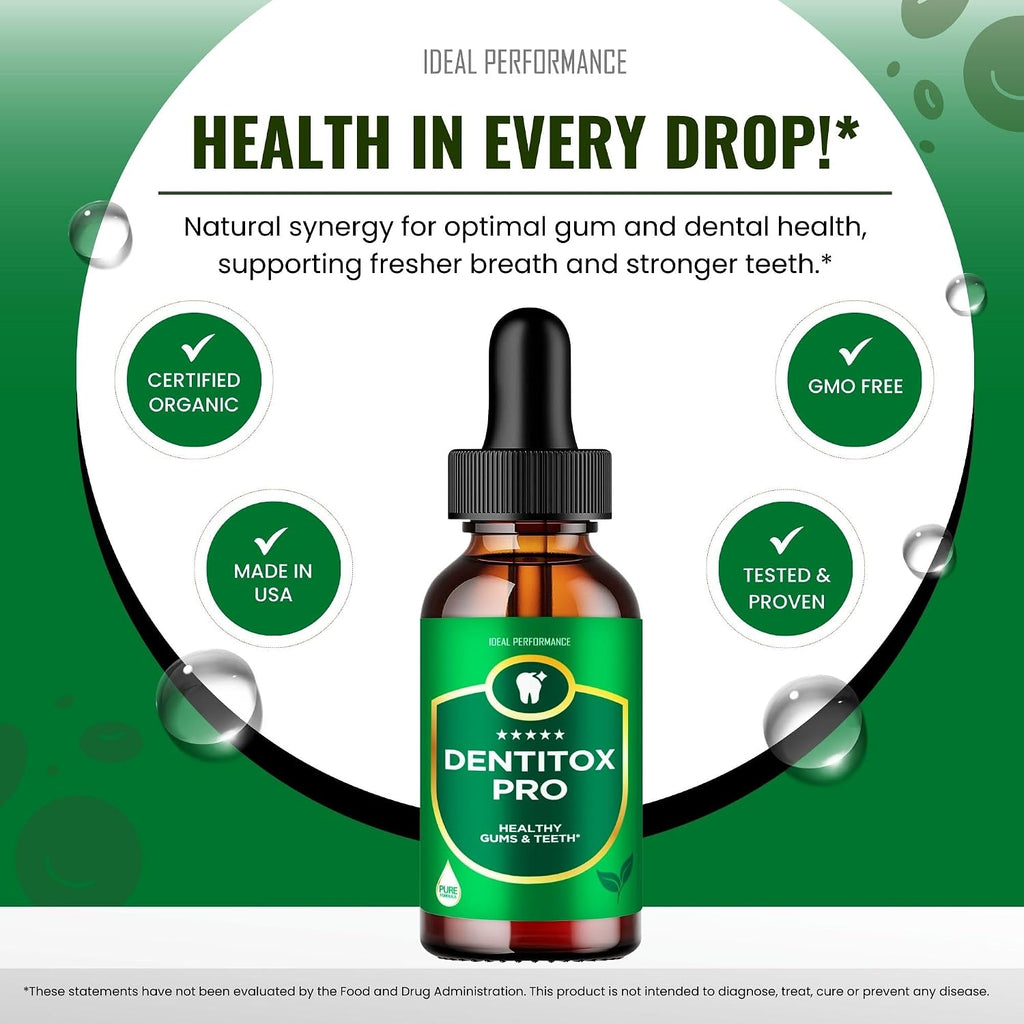 Dentitox Pro Drops para Dientes y Encías Saludables - Fórmula Avanzada con Mezcla Natural (3 Envases)