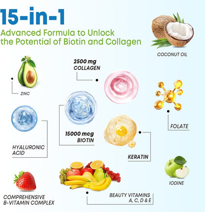 Vazatisi Gominolas de Biotina con Colágeno y – Potencia los antioxidantes y apoya el sistema inmunológico y la – Image 3