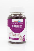 Pharmvista Gominolas de Biotina, Vitamina C y E para Cabello, Piel y Uñas - Vegano, Sin Gluten, No GMO - 60 Unidades