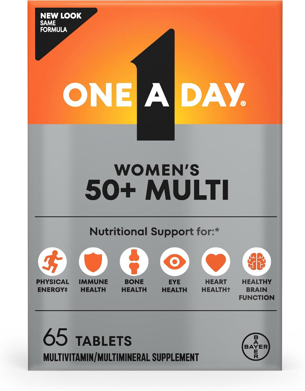 One A Day Multivitamínico para Mujeres 50+, 65 Comprimidos