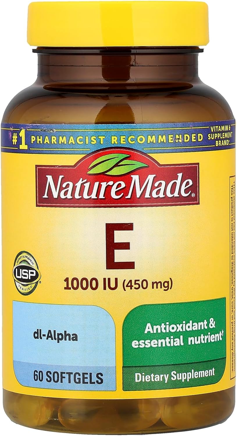 Vitamina E 1000 UI, 60 Cápsulas - Nature Made