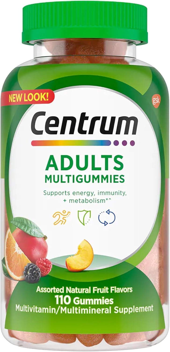 Centrum MultiGummies Multivitamínico en Gominolas para Adultos, 110 unidades