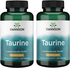 Swanson Taurina 500 mg - 100 Cápsulas - Suplemento Alimenticio de Aminoácido