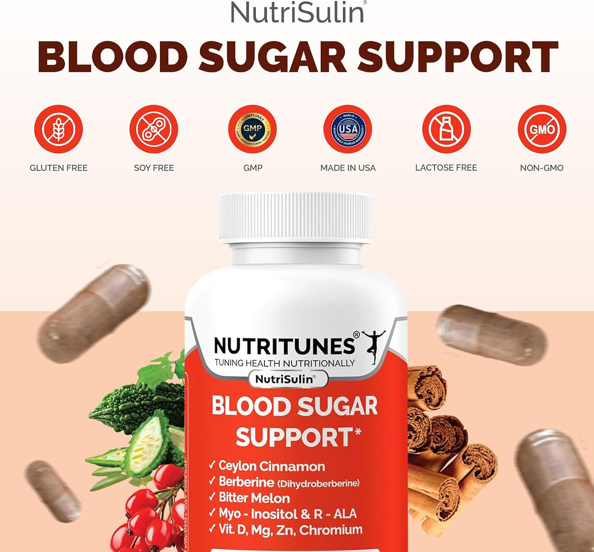 NutriSulin – Complemento de Canela de Ceilán y Berberina (Dihidroberberina) con Complejo de Azúcar en Sangre: Myo-Inositol, – Image 4