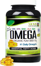 Natural Omega 3-6-9 Blend DPA, EPA, DHA, ALA and GLA - Organic Flax Seed Oil plus Wild Caught Natural Fish Oil - Over 2,800 Milligram Strength - Gluten Free - Made in The USA - 60 SoftGels (Pack of 3)