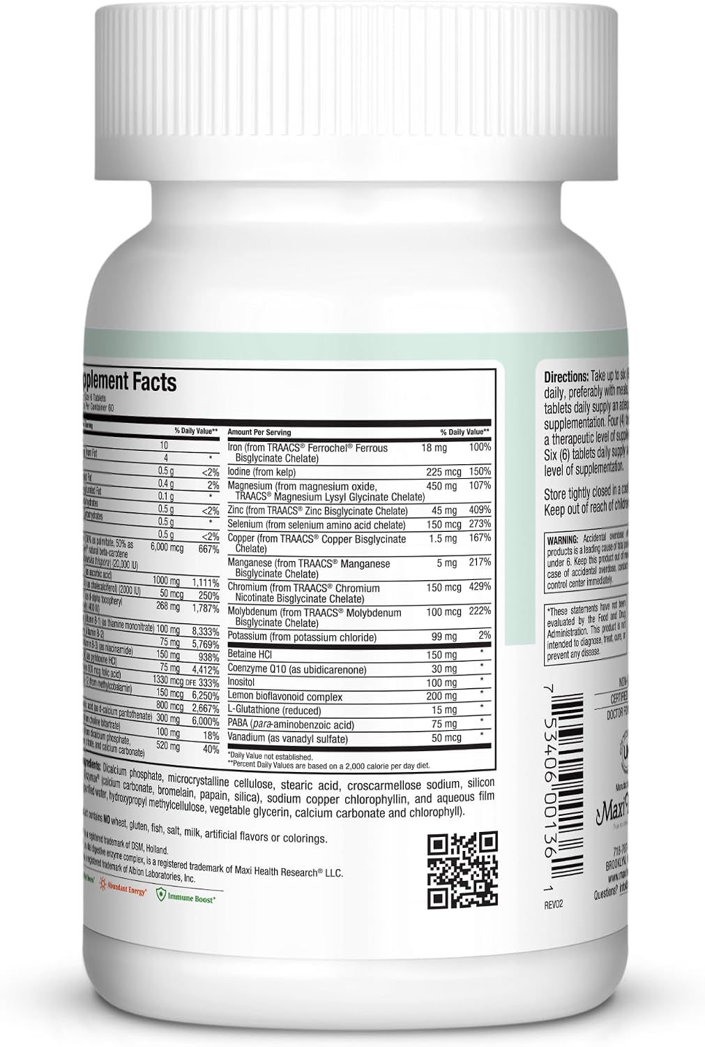 Supreme Multivitamínico para Hombres y Mujeres – Alta Potencia con Minerales, CoQ10 y Antioxidantes – 360 Comprimidos