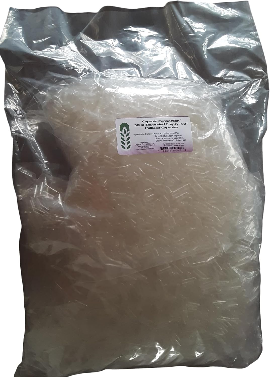 Capsule Connection Cápsulas Vacías de Pullulan Separadas, Tamaño 00, Veganas y Vegetarianas (500 uds.)