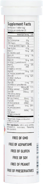Swiss Imports Multivitamínico Efervescente + Biotina – 20 Comprimidos