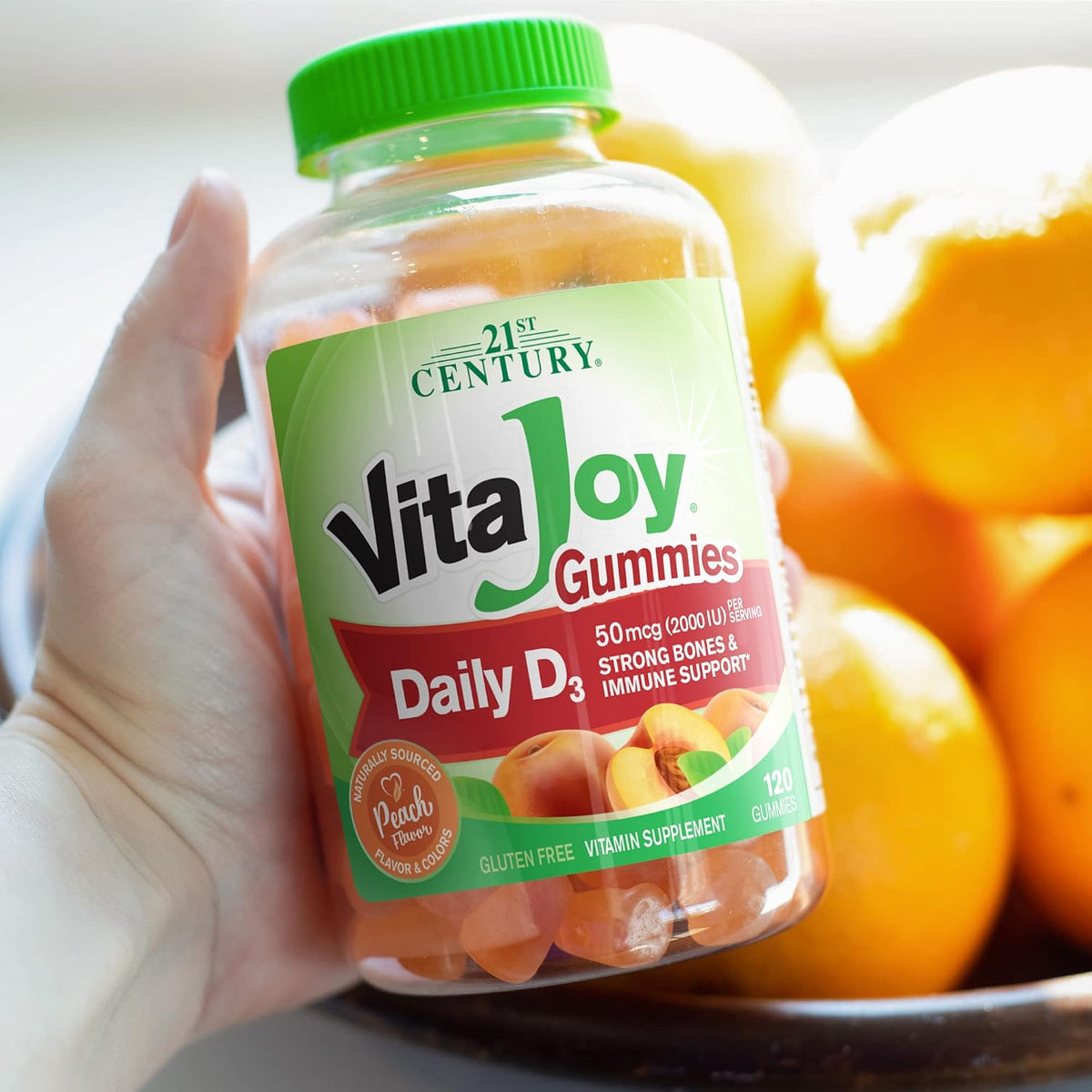 21st Century VitaJoy Vitamina D3 50 mcg – El funcionamiento normal de los músculos. – Image 4